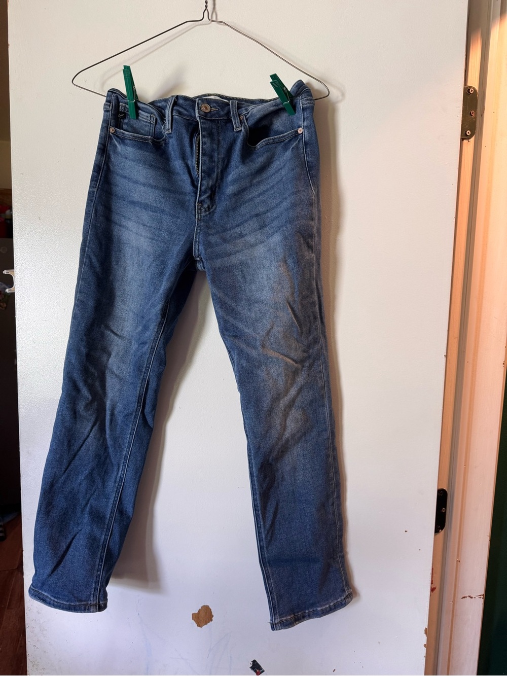 KanCan Women's Straight Leg Jeans - Blue Denim